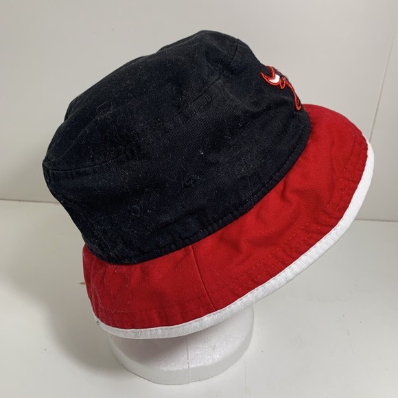 Chicago Bulls New Era Hardwood Classics Bucket Hat Black / Red Sz LARGE - Picture 4 of 9